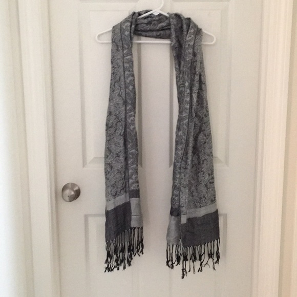 Accessories Light And Dark Grey Paisley Scarf Poshmark